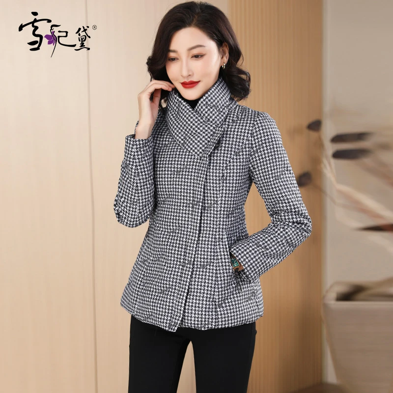 YRF-20707保暖羽绒服短款立领羽绒服女2025新款时尚爆款白鸭绒