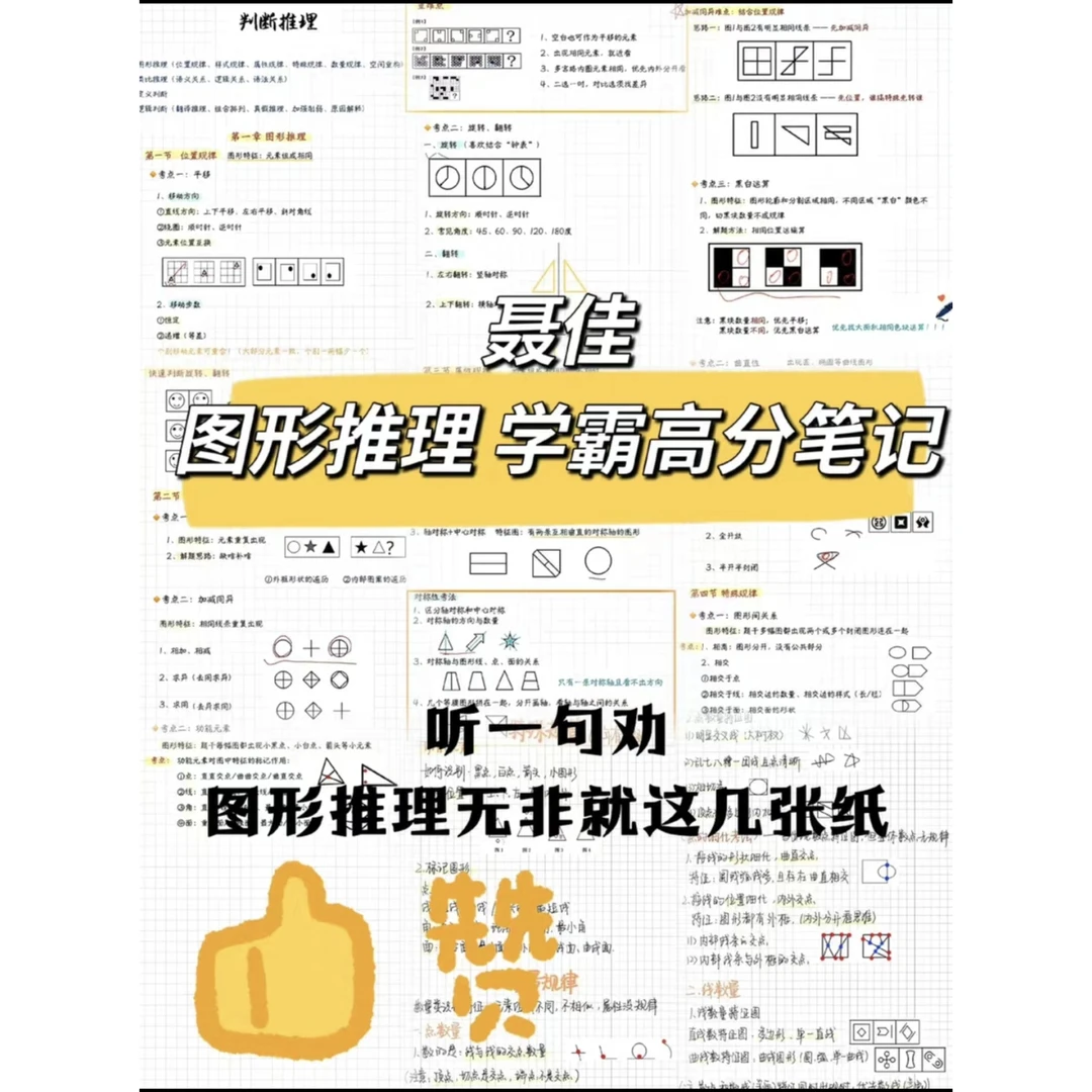 聂佳判断图形推理笔记国考省考事业编通用电子版