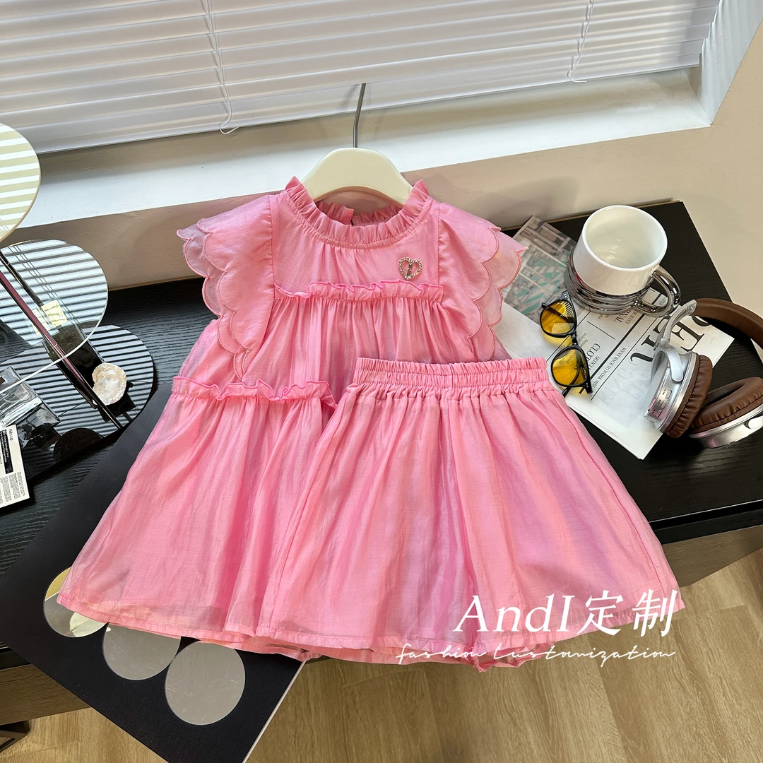 〖ANDI〗订制夏款中大童韩版洋气短裤套装两件套1109