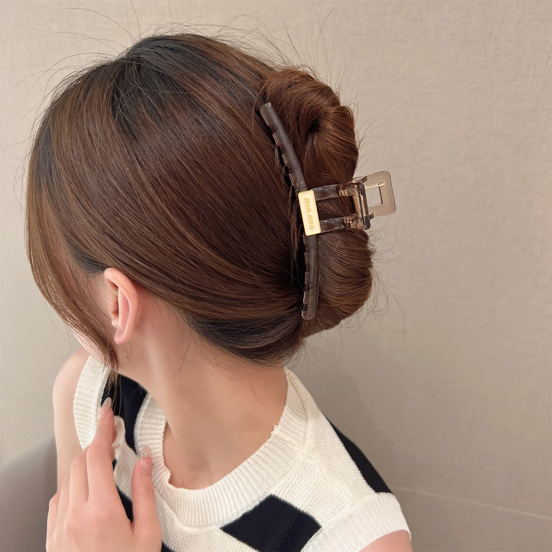 百搭发夹头饰 简约鲨鱼夹 min时尚饰品 复古抓夹8540