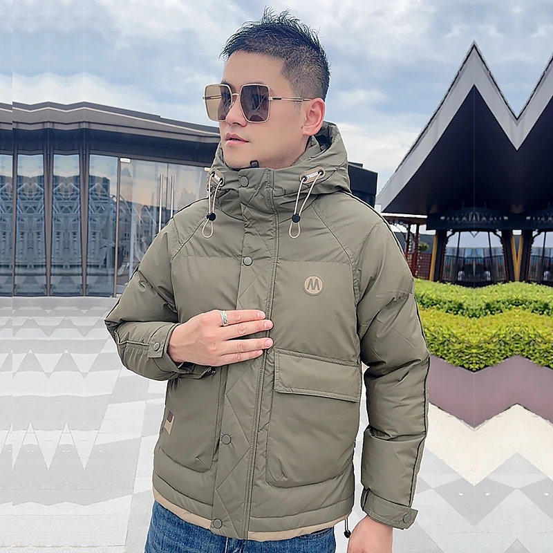 免洗羽绒服男士外套新款冬季男装轻薄保暖面包服工装上衣外套户外