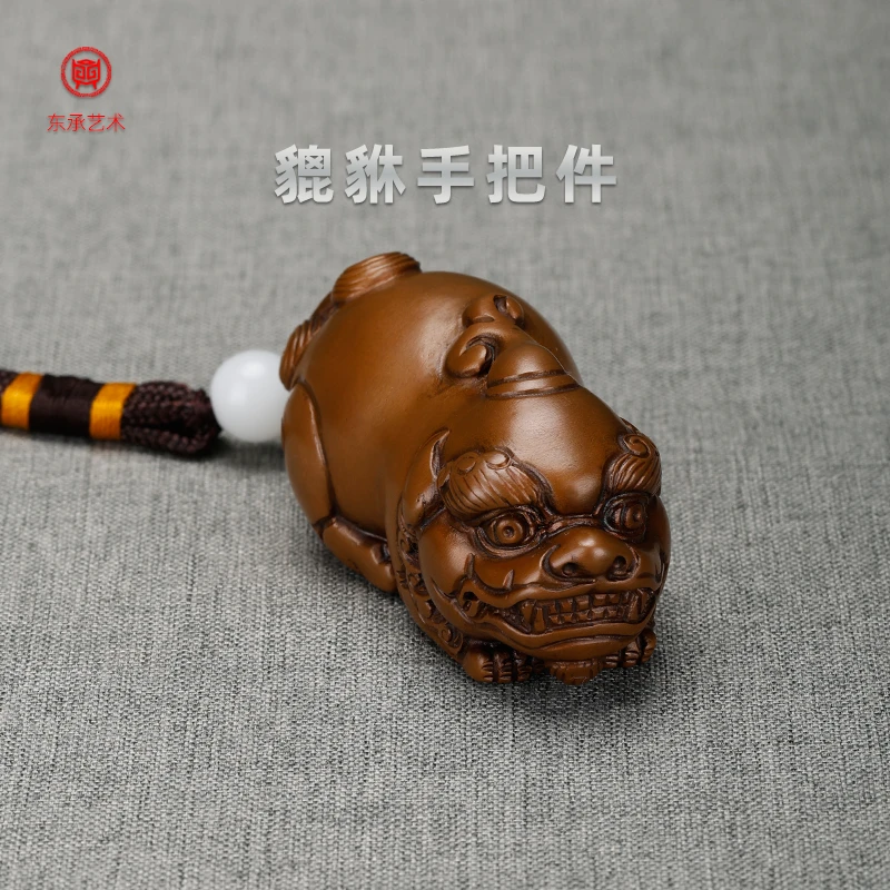 东承艺术紫铜材质 瑞兽貔貅 手把件 挂件 纯铜紫铜 送礼 招财进宝