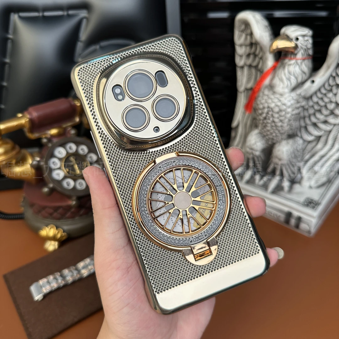 【解压支架+自带镜头膜】适用荣耀Magic6电镀散热防摔支架全包壳