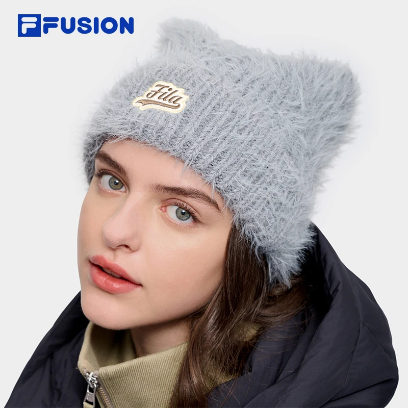 Fila/斐乐新款女子【针织百搭绒绒帽】时尚百搭休闲T13W442204F帽子