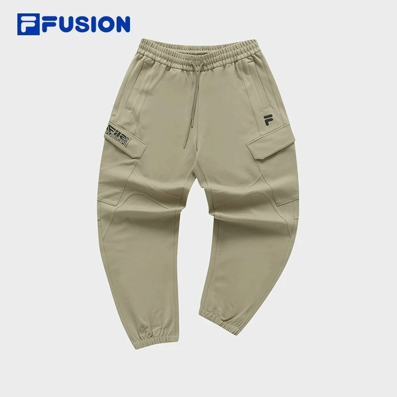 FILA FUSION潮牌男针织长裤2024春款宽松收口休闲裤 T11M411601F