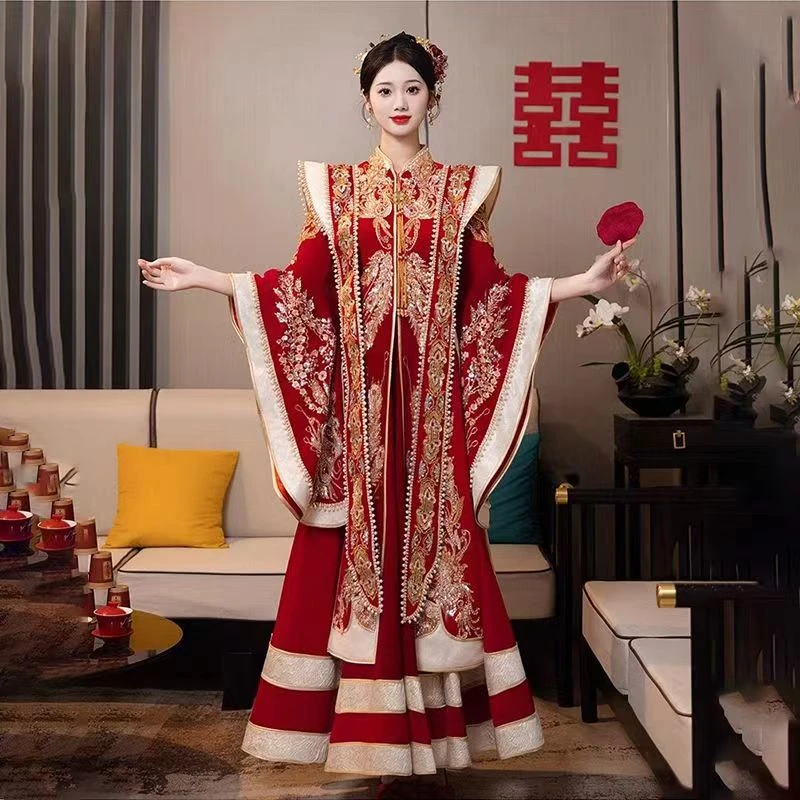 秀禾服2023年新款秋冬款季新娘结婚礼服中式敬酒服嫁衣龙凤褂婚服