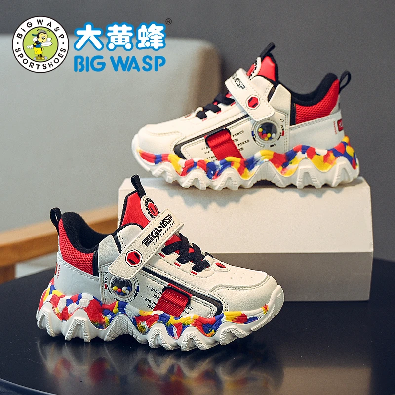 大黄蜂冬季棉鞋男童加绒青少年二棉鞋保暖男孩儿童户外跑步运动鞋