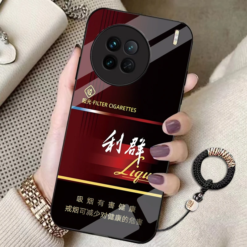 vivoX90s手机壳高档X90男女款个性秒变烟盒全包玻璃壳创意潮牌