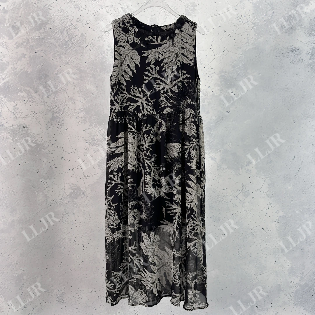 【妮妮专属】夏季新款迷雾灰黑鸣蝉之夏连衣裙D852