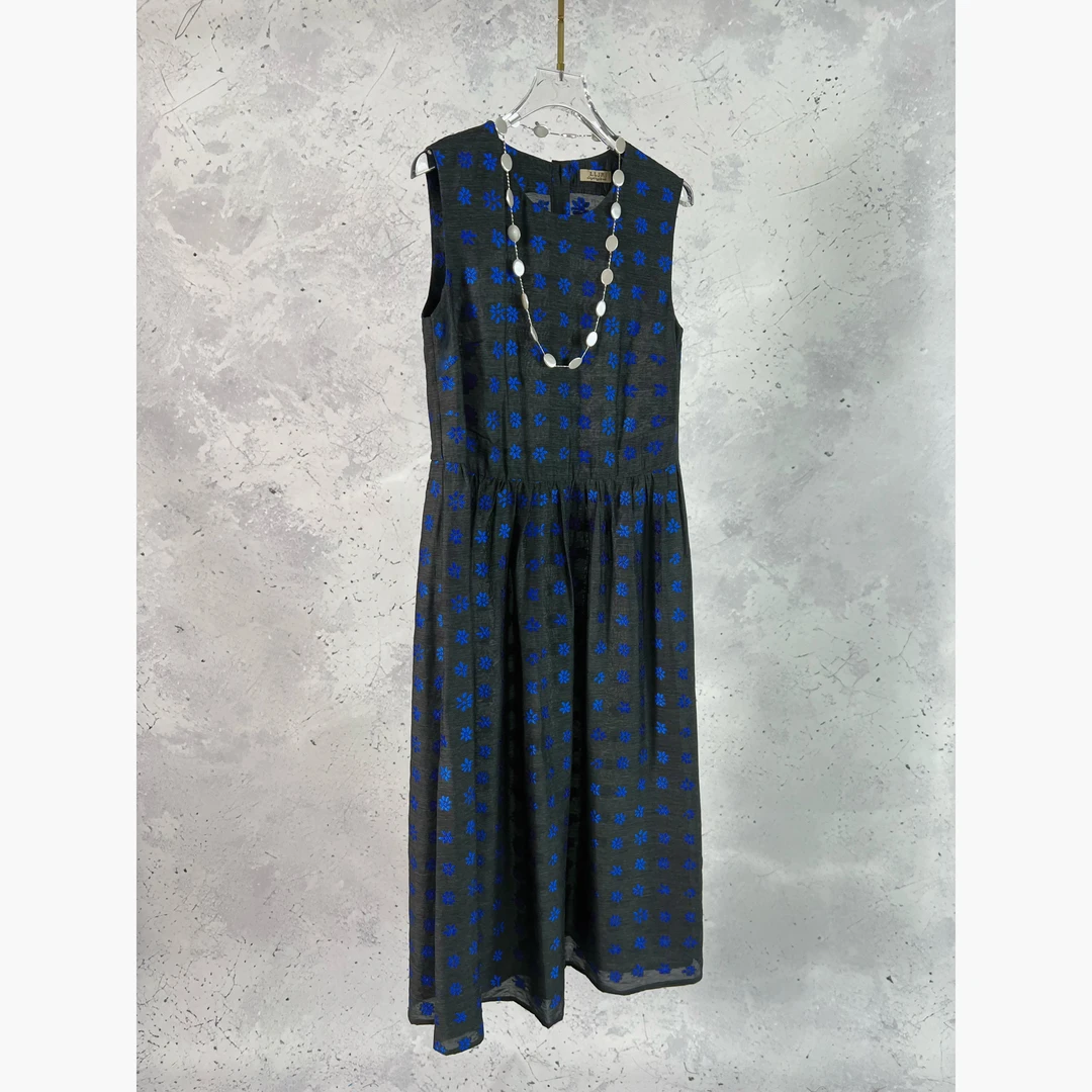 【雅姐福利】夏季新款高级灰黑蓝调时光连衣裙K04032