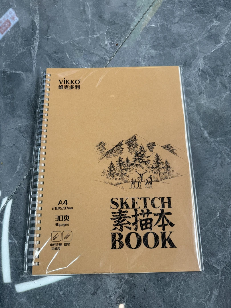 A4素描本维克多利10本学生用品一百克原浆纸