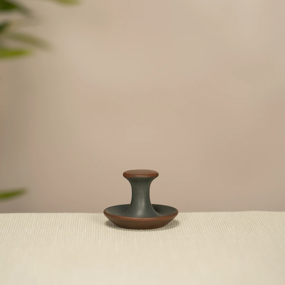 坭兴陶茶壶盖置 原矿紫红泥纯手工制作 多用途盖置 盖置 茶具周边