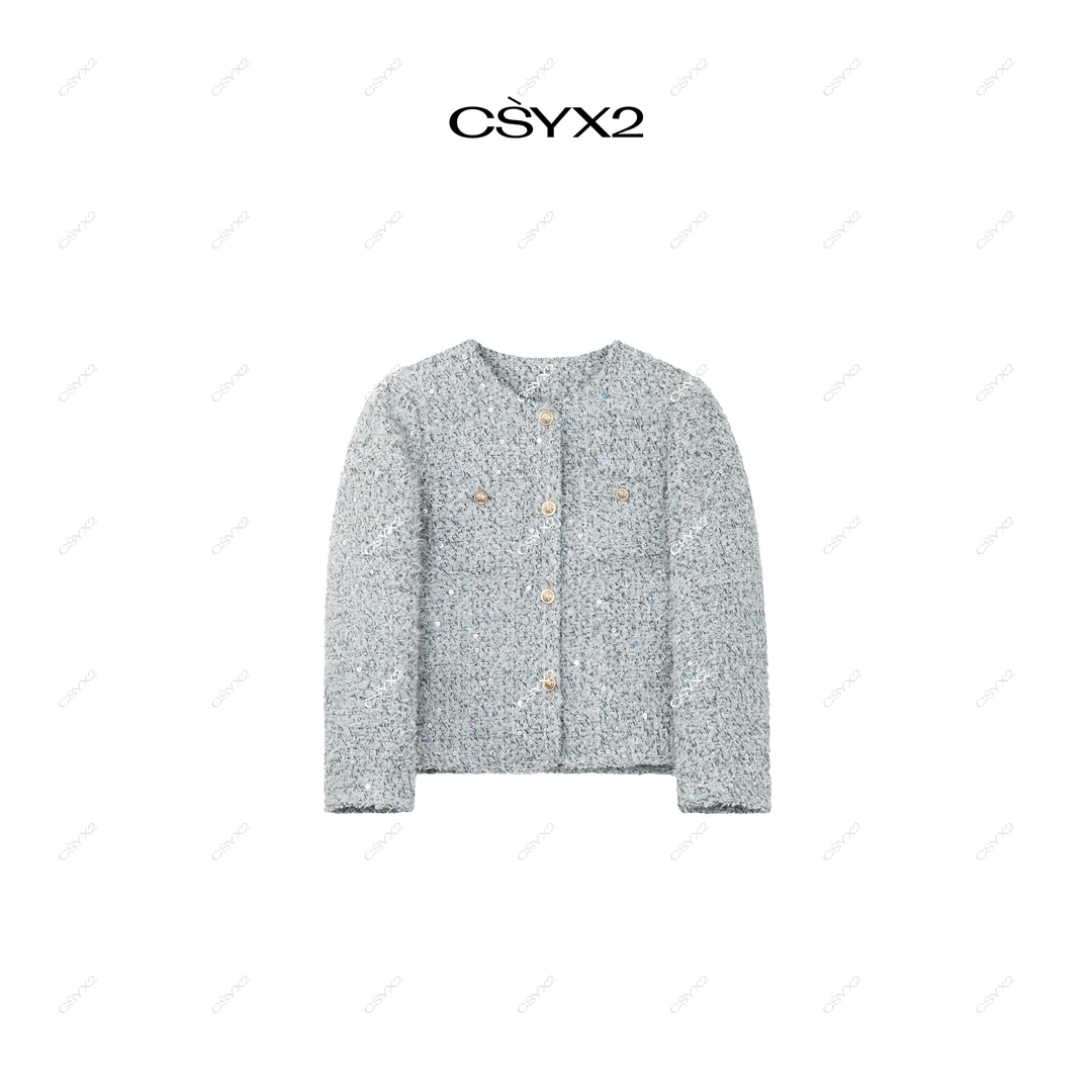 CsyX2-2024A/W新品”碧波粼粼“小香风羽绒服外套CA4DY066