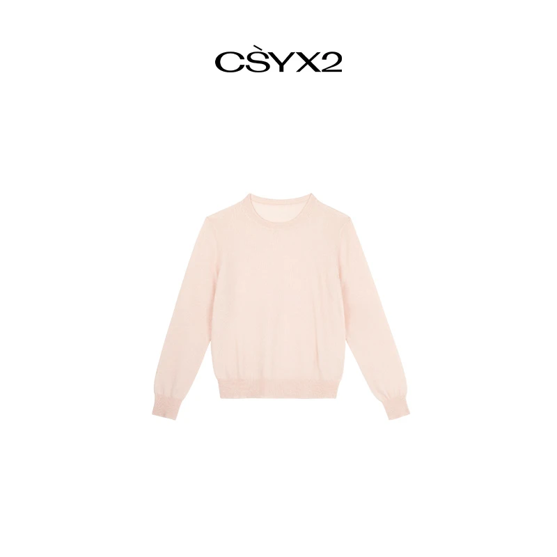 CsyX2-2025秋冬100%山羊绒修身显瘦长袖针织衫SC-0465