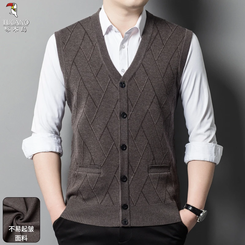 啄木鸟2024秋季新款柔软亲肤吸汗保暖时尚潮流百搭马甲