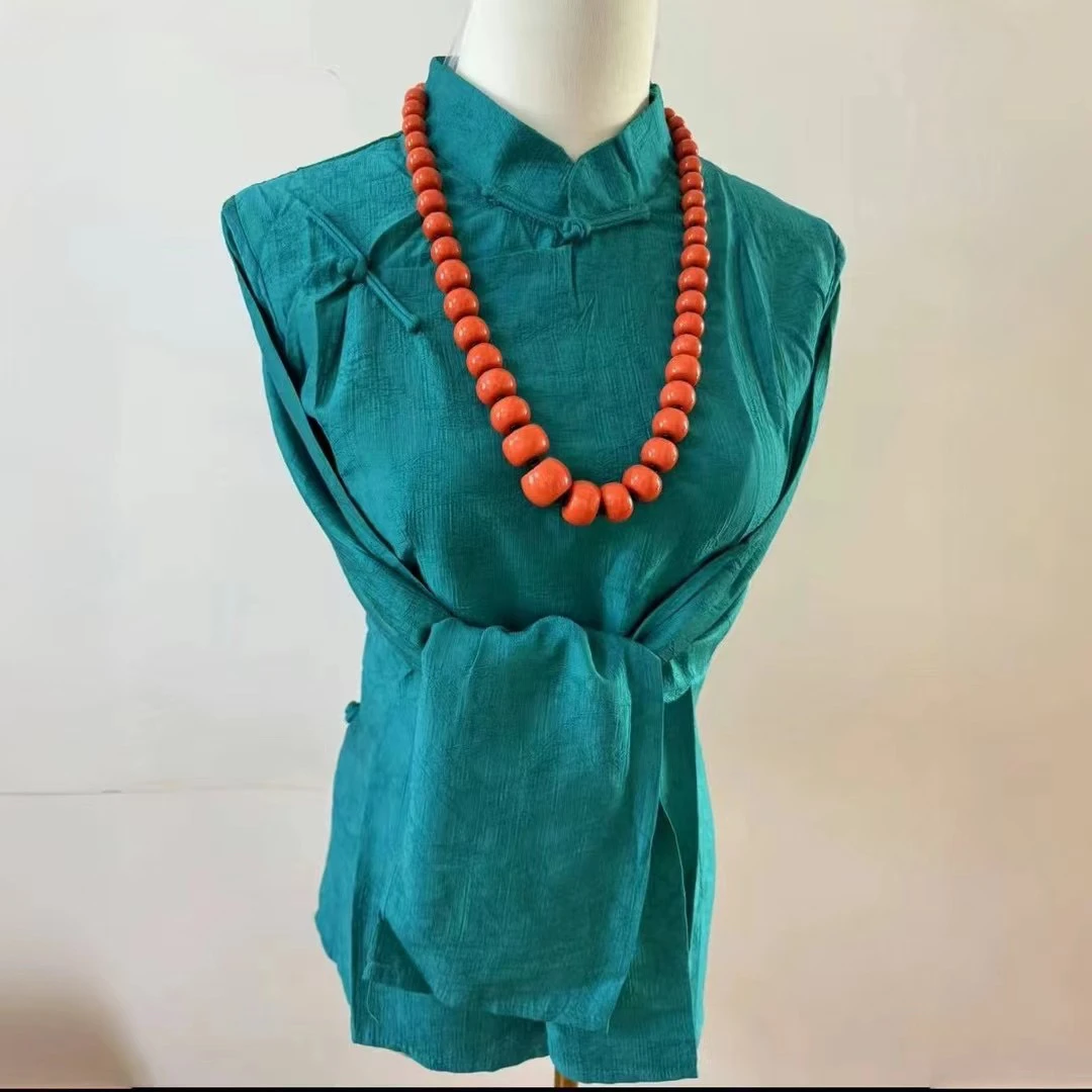 女式新款提花高档手工钉扣简约衬衣藏区流行爆款旅拍