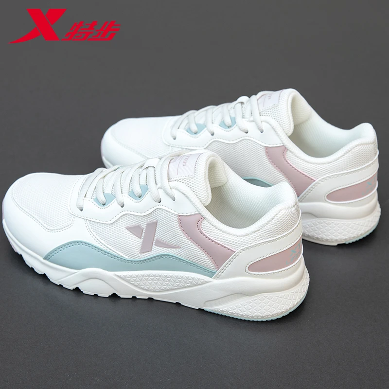 特步女鞋运动鞋跳绳鞋2025夏季网面透气学生休闲鞋子减震跑步鞋女