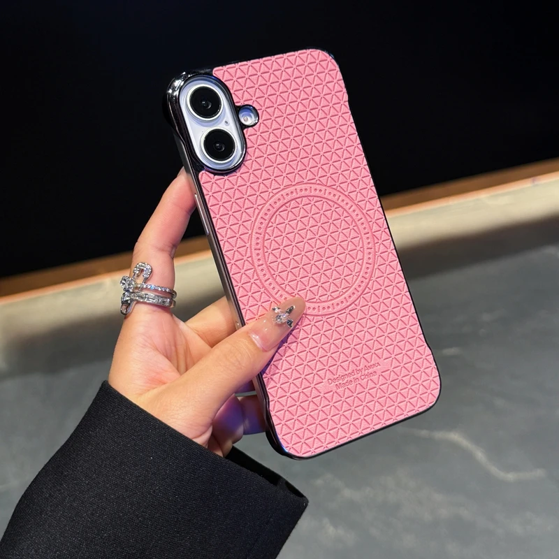 适用于苹果16promax手机壳15plus新款防摔磁吸16pro无边框超薄潮