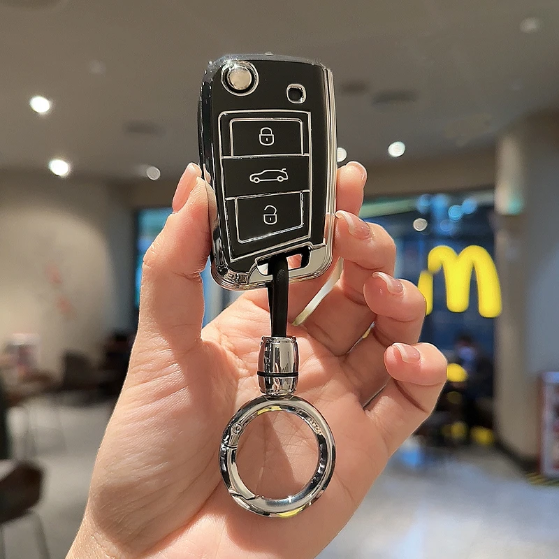 适用于大众钥匙套速腾宝来2023途观l探岳高尔夫7朗逸迈腾23款车壳