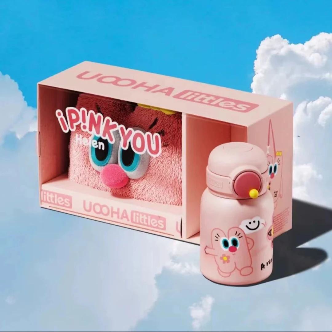 毛里毛气吸管保温杯女生可爱车载316L内胆咖啡水杯新款随行杯子女