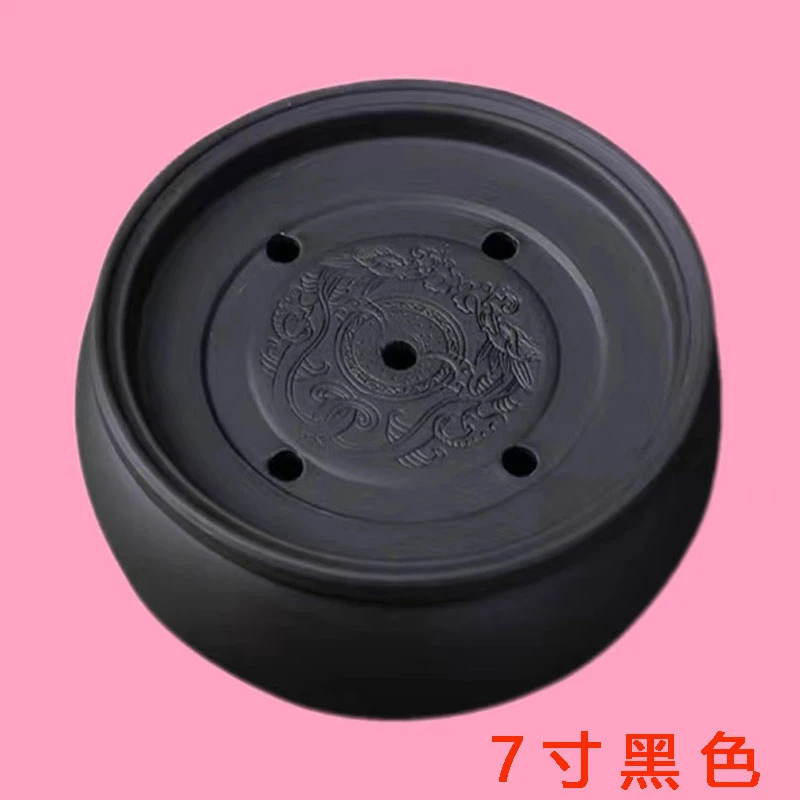 朱泥陶瓷功夫茶具储水茶盘家用现代简易圆形沥水托盘小型茶台茶托