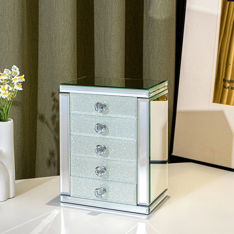 清仓网红爆款精致小号双开门项链耳环多抽首饰盒高级感饰品收纳盒