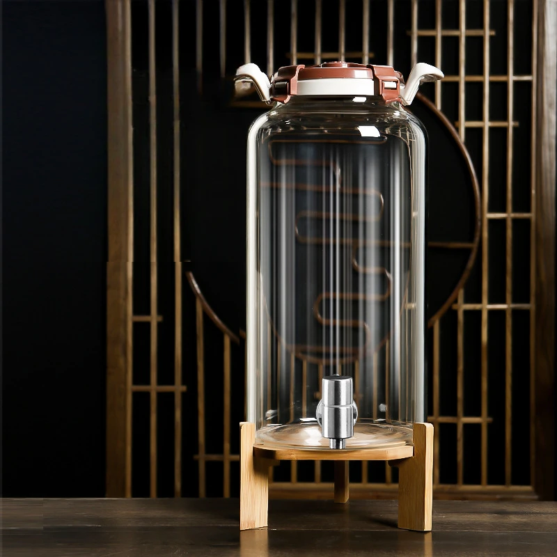 高硼硅食品级加厚玻璃泡酒瓶大号高档密封罐子带龙头自酿酒罐坛子