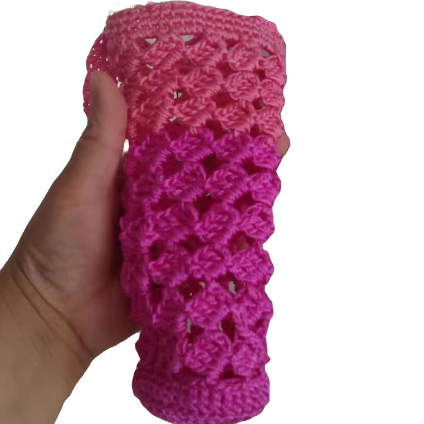 DIY手工编织水杯套