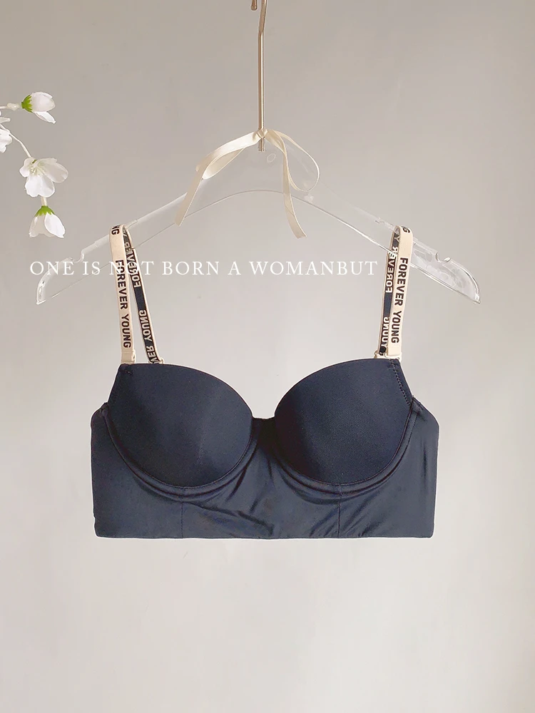 美背内衣女夏季薄款光面无痕小胸聚拢U型露背性感文胸罩21W045