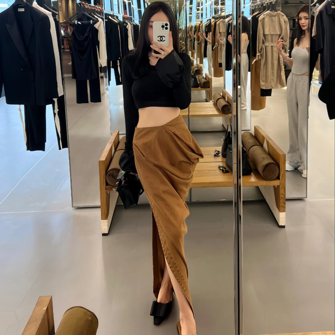 lele 夏季原创设计修身显瘦小众款半身裙 LE2304037Q