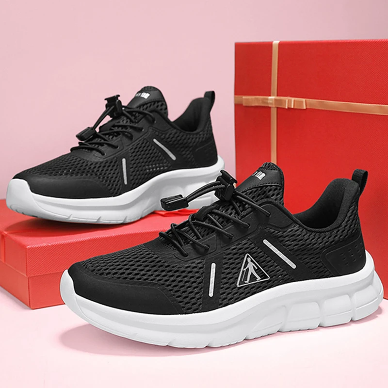 足力健老人鞋秋季正品妈妈鞋新款网面中老年健步鞋透气运动舒适女