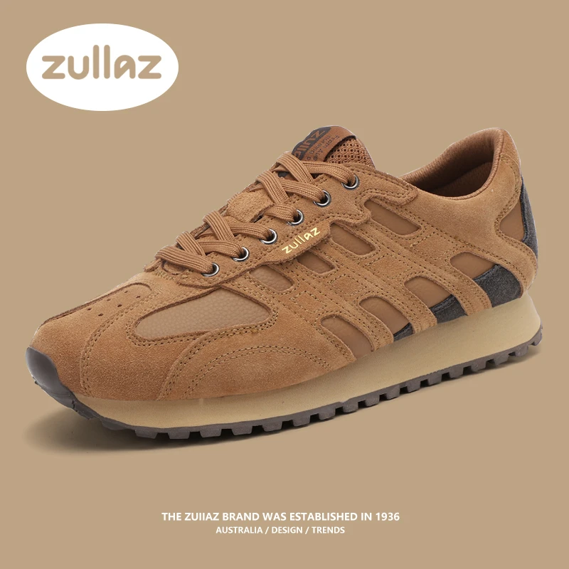 著鹿2024新款全皮四季百搭大码阿甘时尚美拉德阿甘鞋男鞋