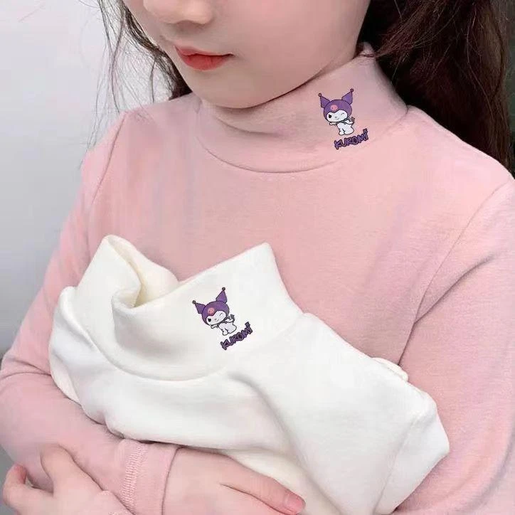 半高领德绒打底衫女童秋冬2024新款秋装中大儿童长袖T恤保暖上衣