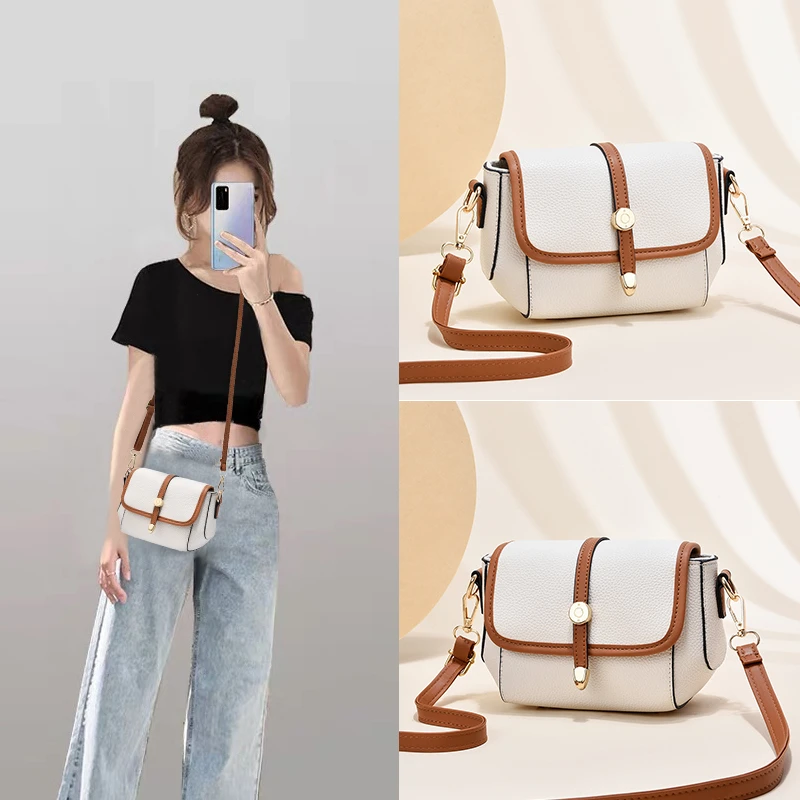 迷你小包包2023新款ins撞色网红时尚单肩斜挎女士小方包手机包潮