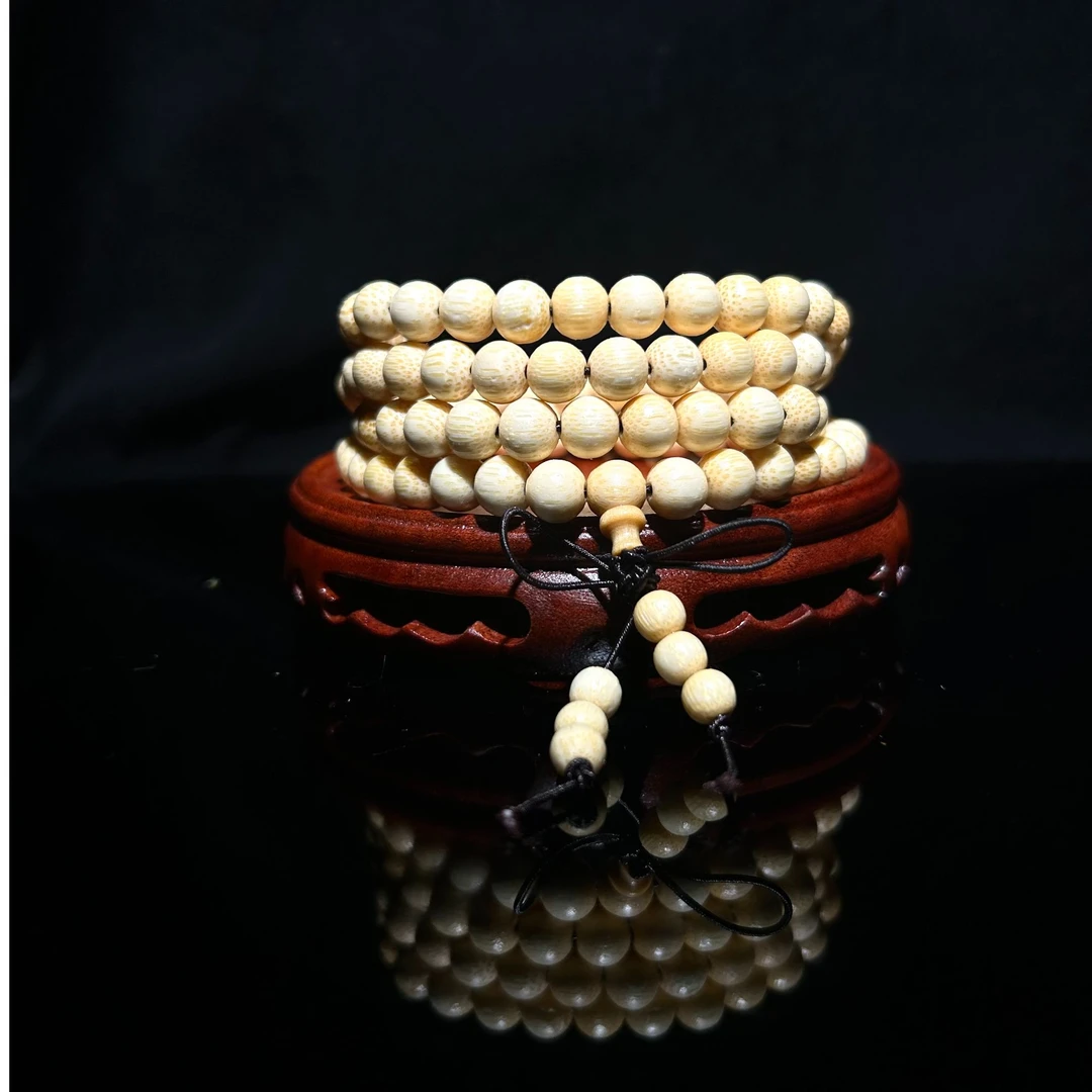 【108串】雕刻实心玉竹文玩手把件/手串