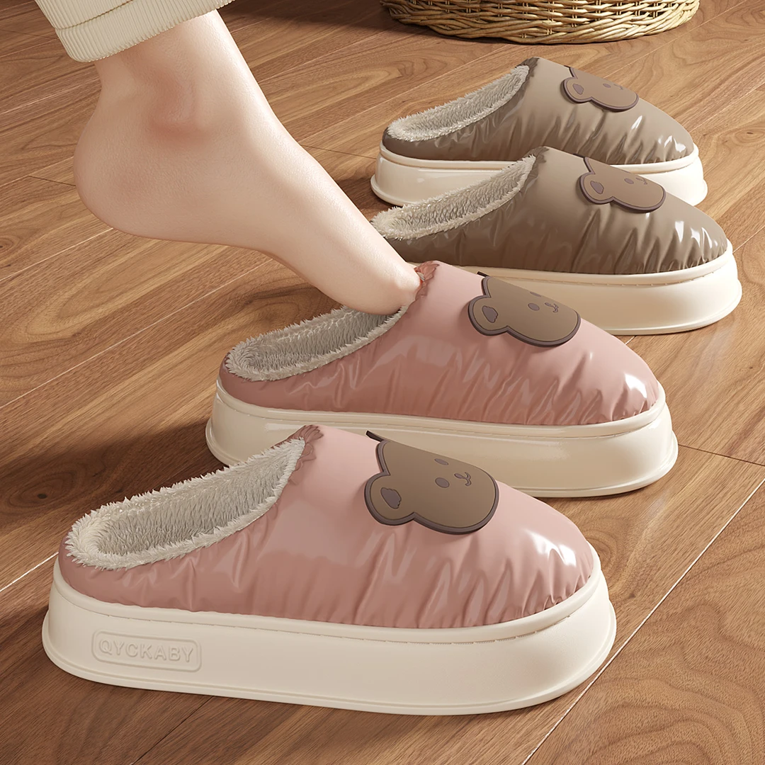 踩屎感情侣棉拖鞋女士秋冬季2024新款家用室内防滑静音保暖棉拖