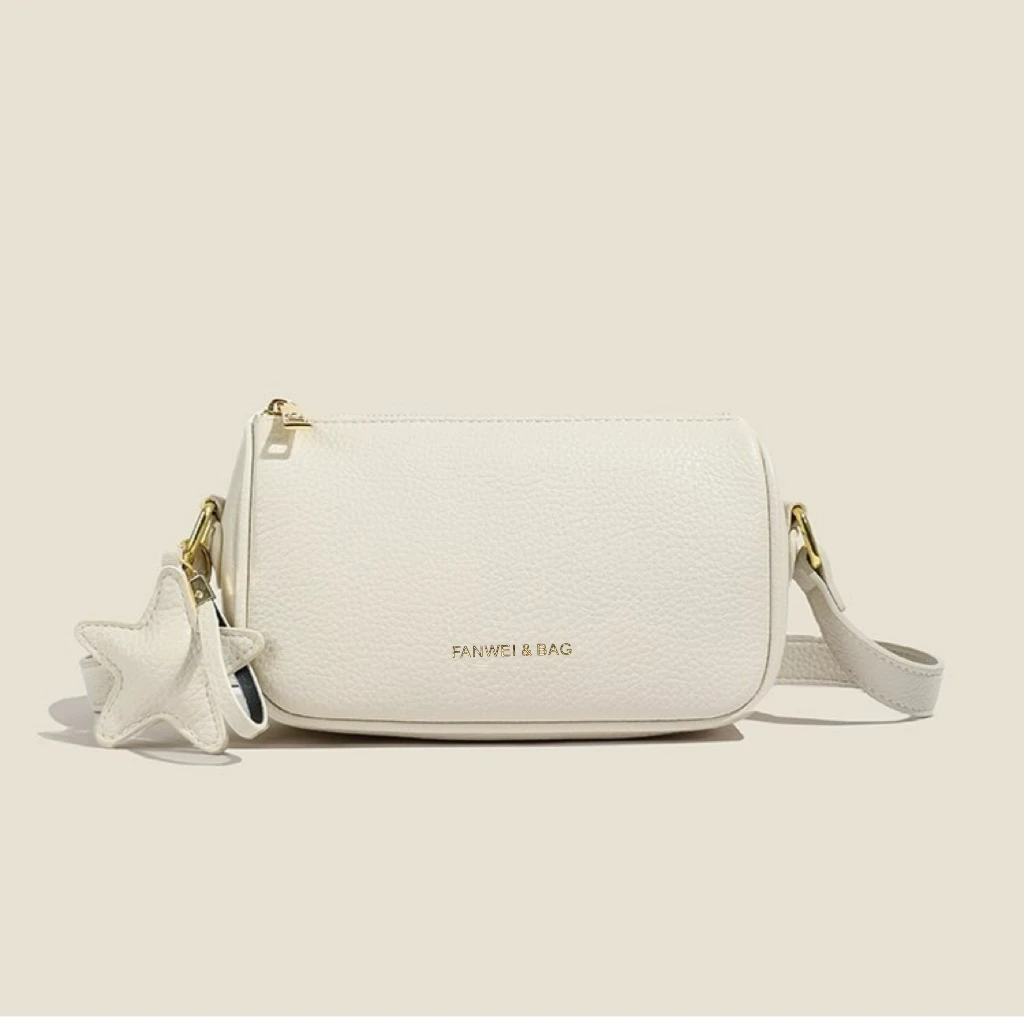 新款轻奢百搭高级感气质时尚斜挎女士包867白