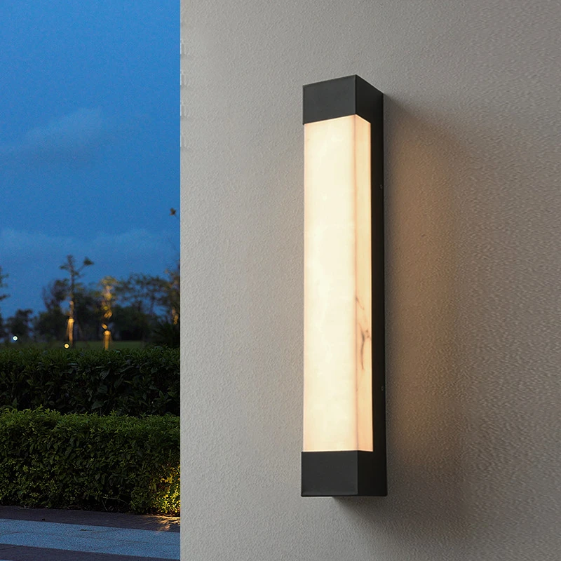 现代户外防水壁灯酒店别墅门前门口庭院阳台灯长条不锈钢外墙灯具