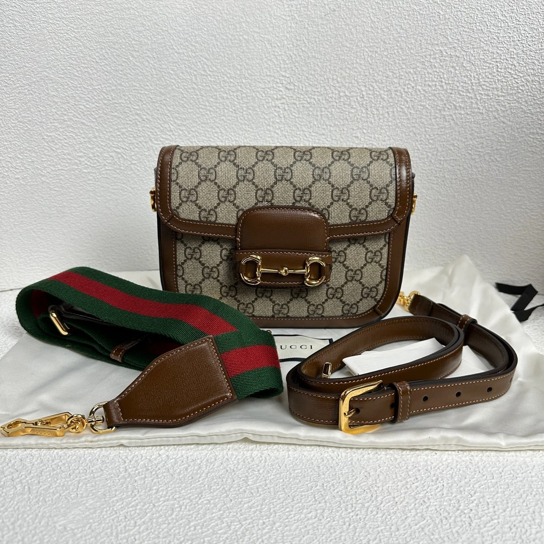 99新 GUCCI/古驰 【阿庞】1955系列马鞍包/小号25底长