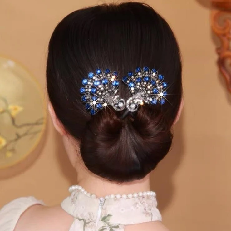 丸子头盘发器设计感轻奢发饰后脑勺发量多盘发神器扭扭发饰