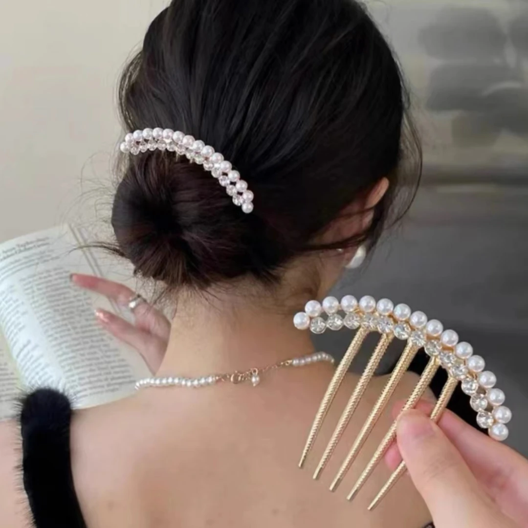 珠珠插梳+四齿梳 +100 根小皮筋