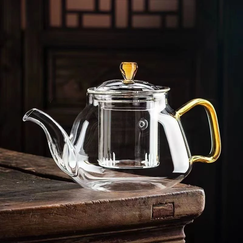 西北小茶壶手工茶壶泡茶家用套装带过滤网耐热玻璃过滤小茶壶