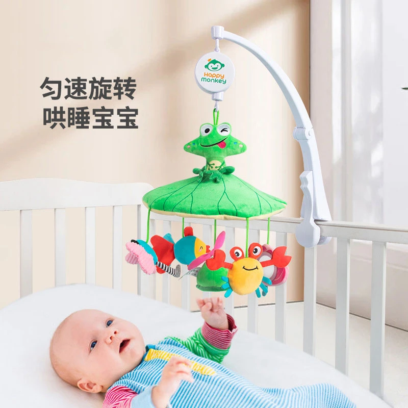 新生婴儿床铃音乐可旋转0-1岁3-6个月宝宝摇铃悬挂式推车挂件玩具
