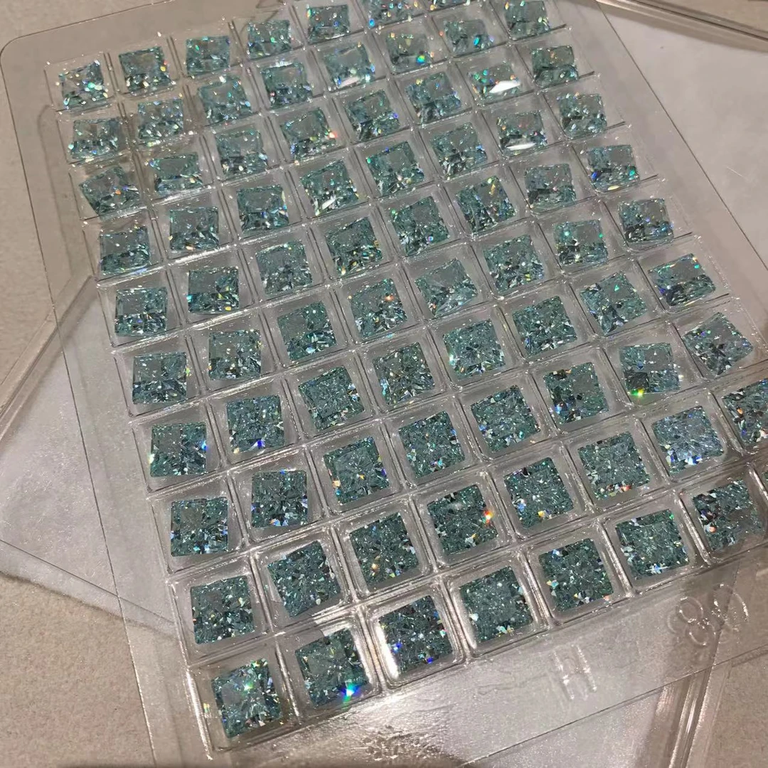 8X8直角正方冰花切锆石
