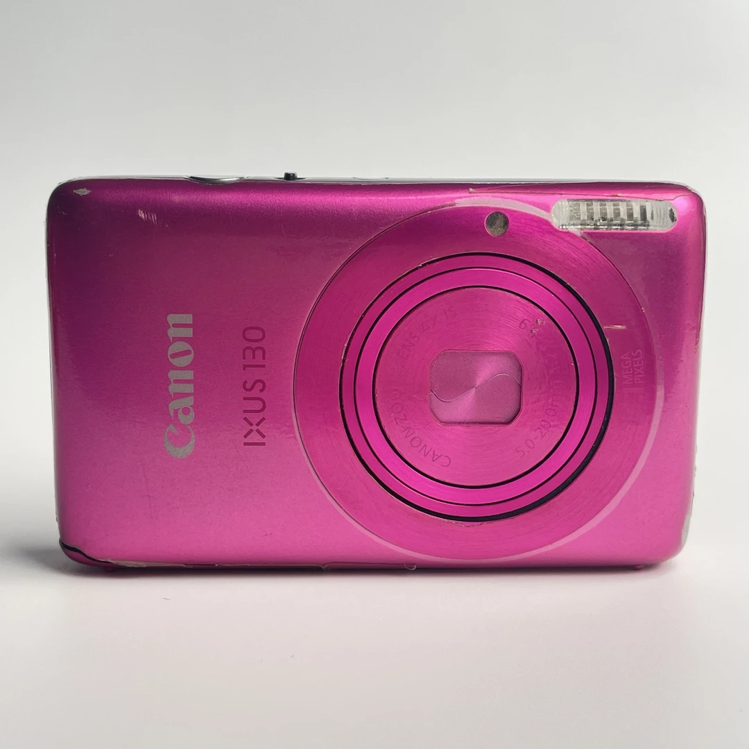 95新 Canon/佳能 ixus130粉色1410万像素4倍变焦复古ccd数码相机