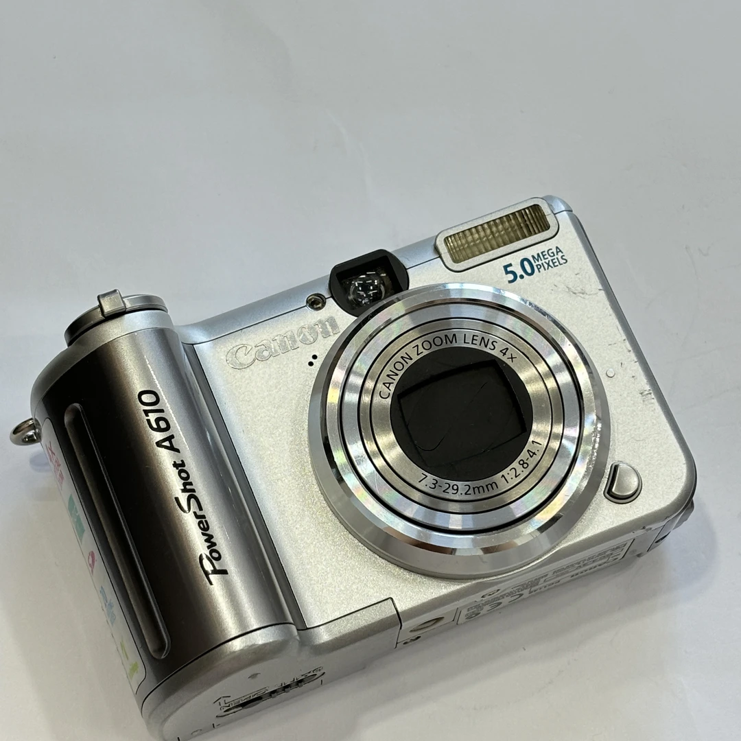 95新 Canon/佳能 a610银色500万像素4倍变焦复古ccd数码相机