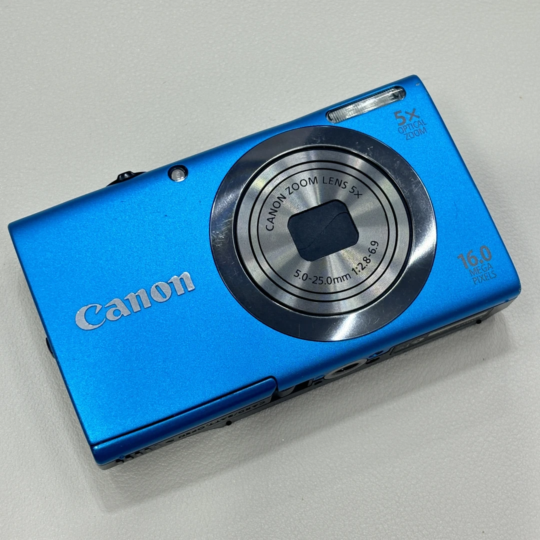 95新 Canon/佳能 a2300 蓝 1600w像素5倍变焦复古ccd数码相机