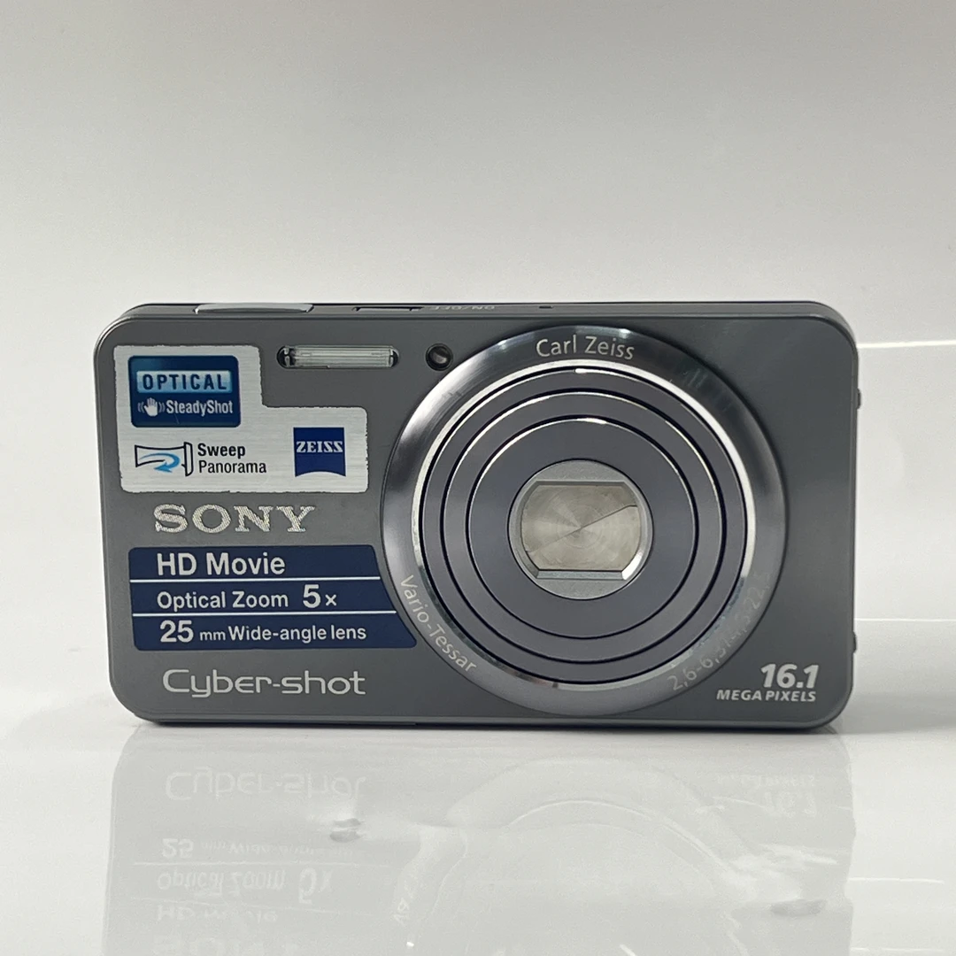 95新 Sony/索尼 W570灰色1610W像素5倍变焦复古ccd数码相机