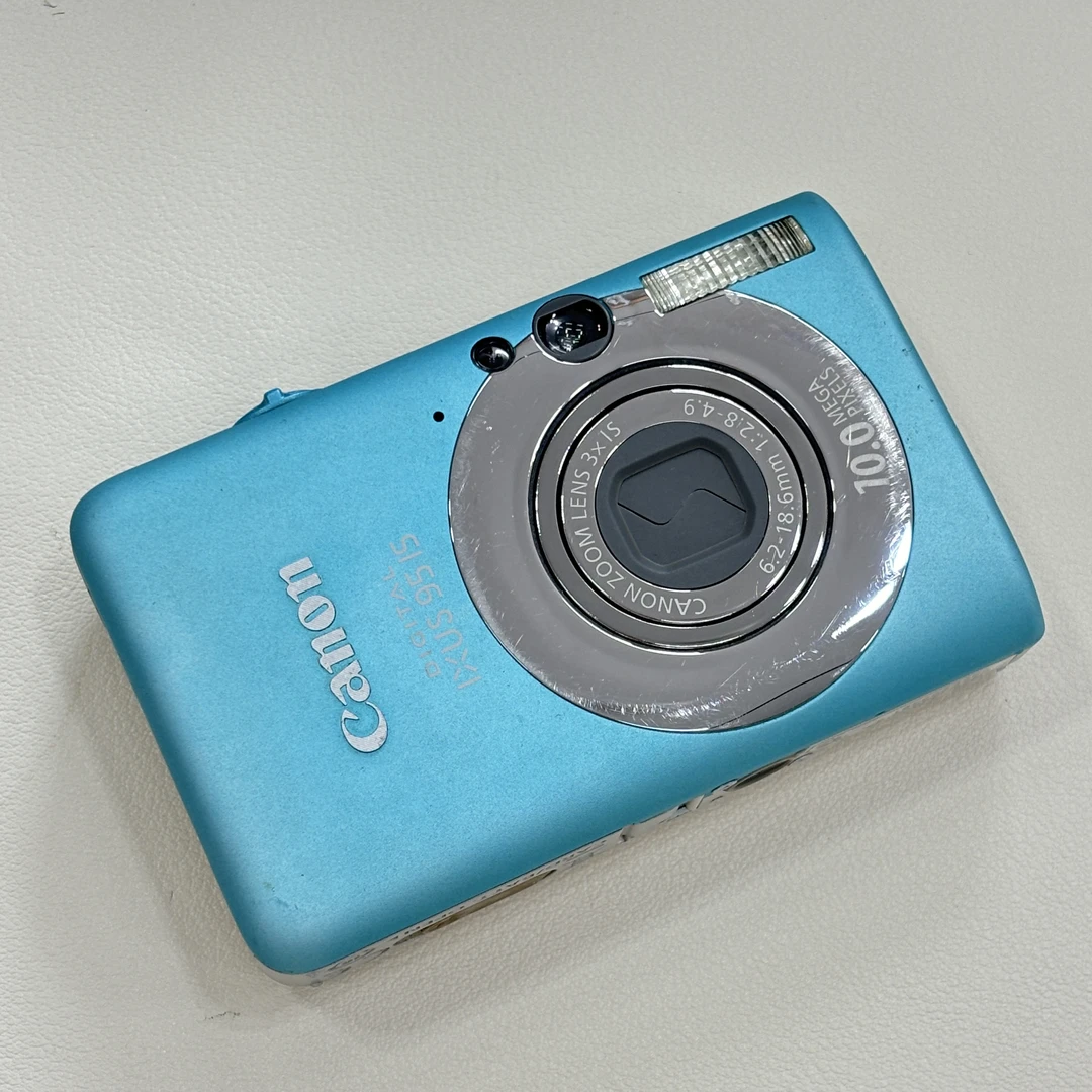 95新 Canon/佳能 ixus95蓝色1000w像素3倍光学变焦复古ccd相机