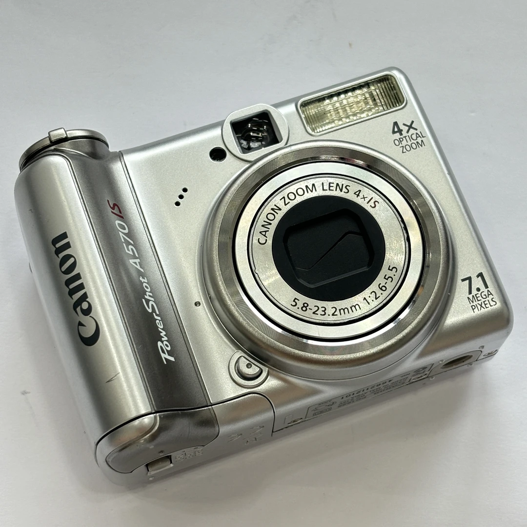 95新 Canon/佳能 a570银色710万像素4倍变焦复古ccd数码相机